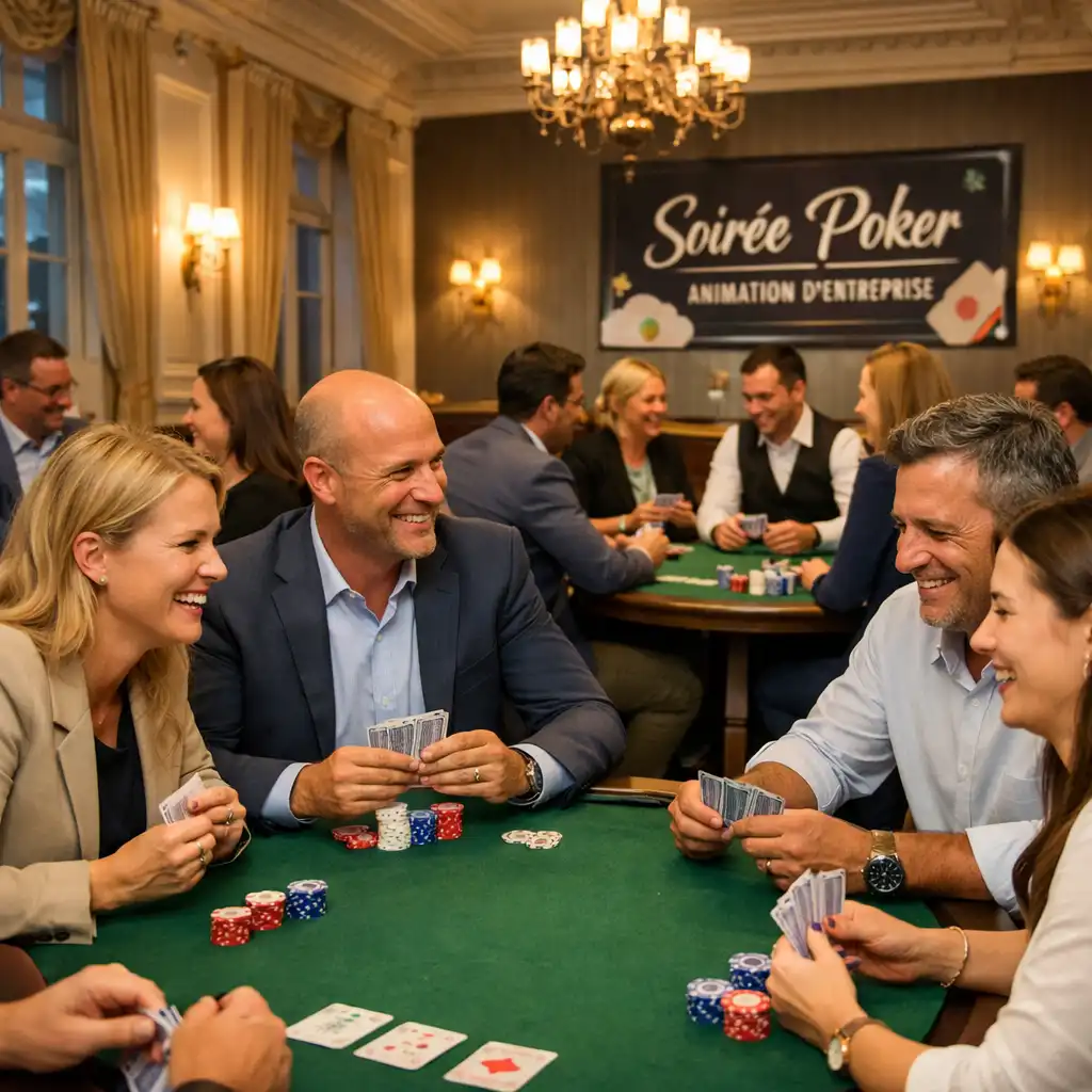 Animation poker pendant un séminaire d’entreprise en France