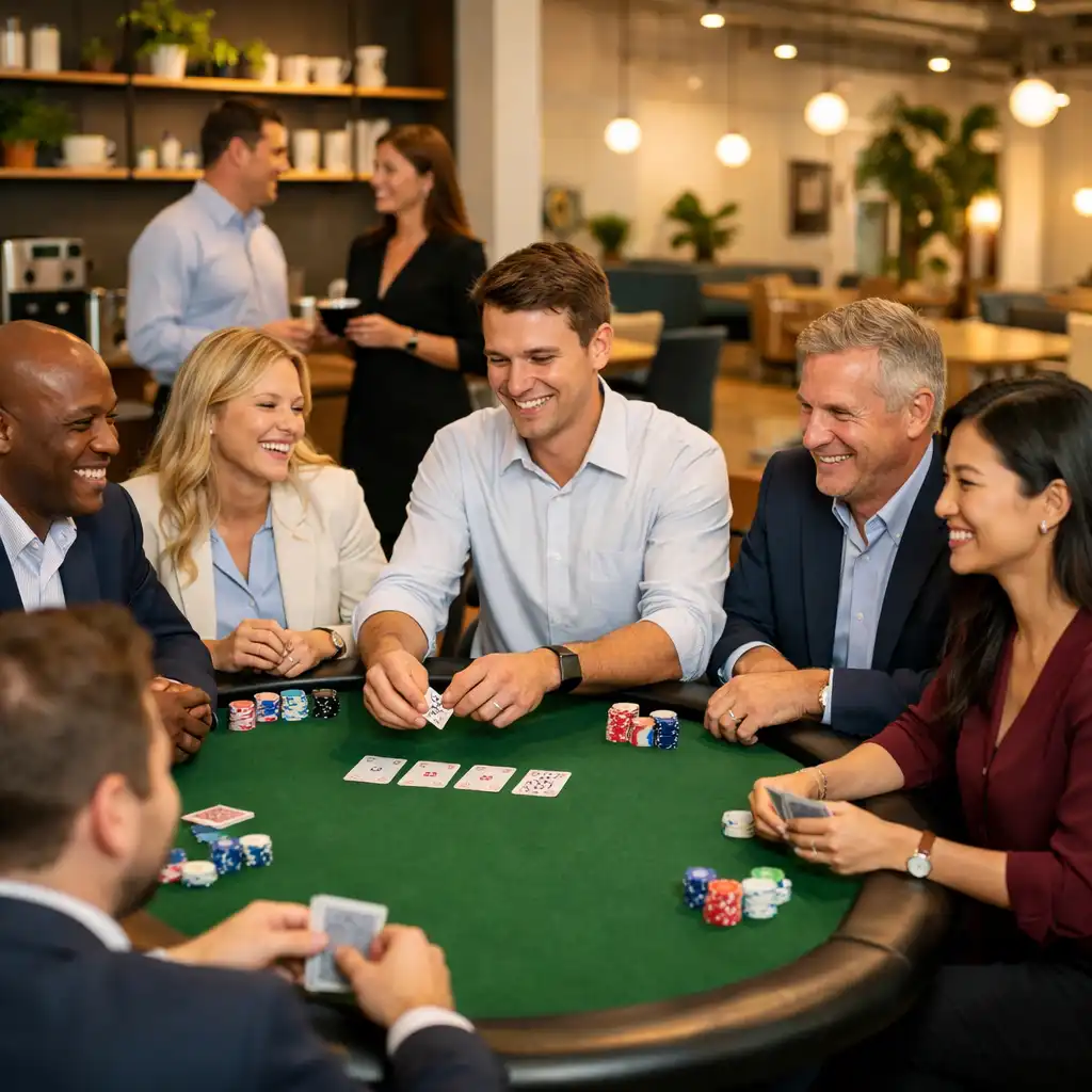 Tournoi de poker ludique lors d'un événement d'entreprise Localorizon