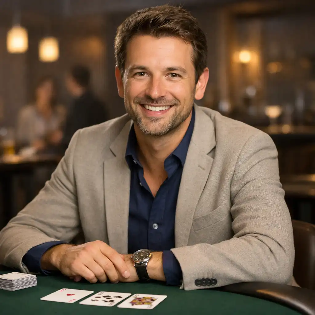 Membre de l’équipe Localorizon animant une table de poker conviviale