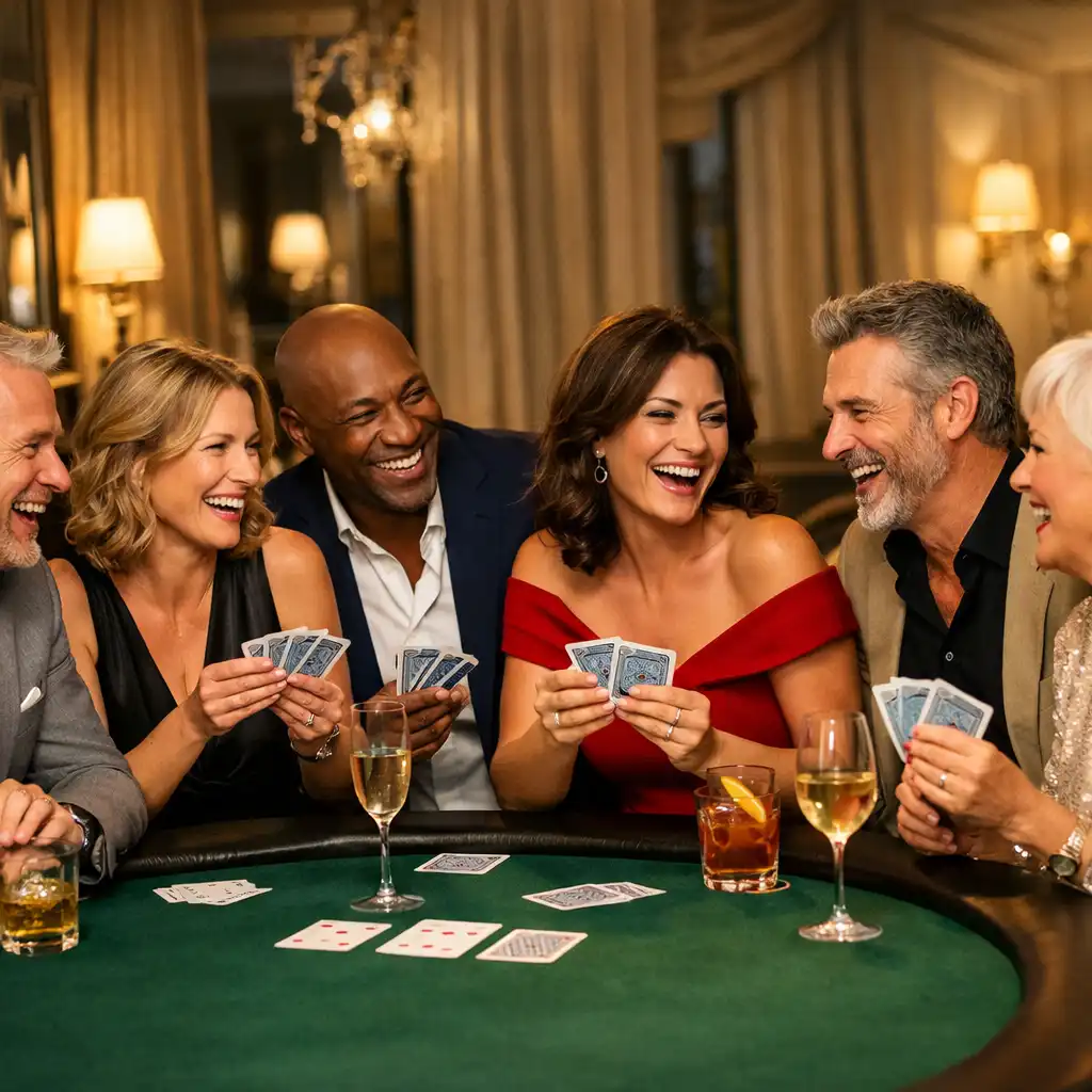 Table de poker conviviale lors d’un événement Localorizon